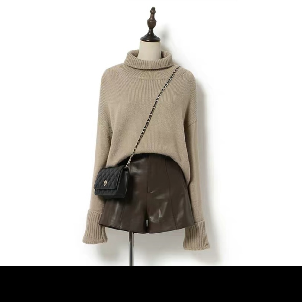 New! 100% lamb leather shorts